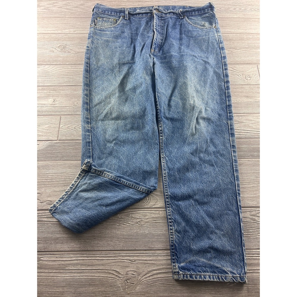 Carhartt B17DST Relaxed Fit Tapered Leg Jeans Mens 42x30 Blue Denim Workwear